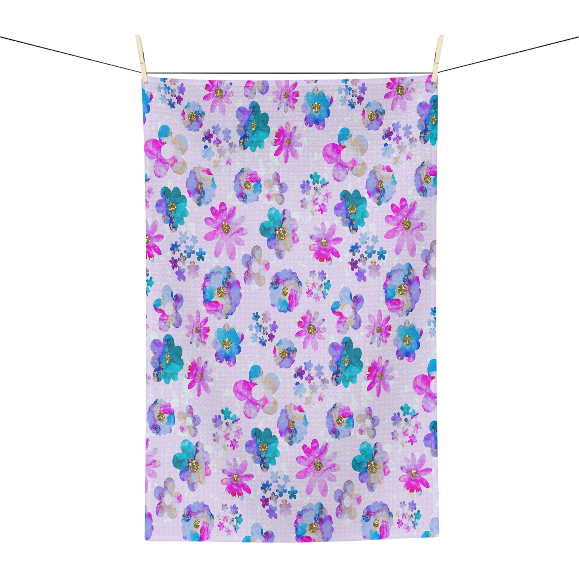 Laura Flowers Microfiber Tea Towel