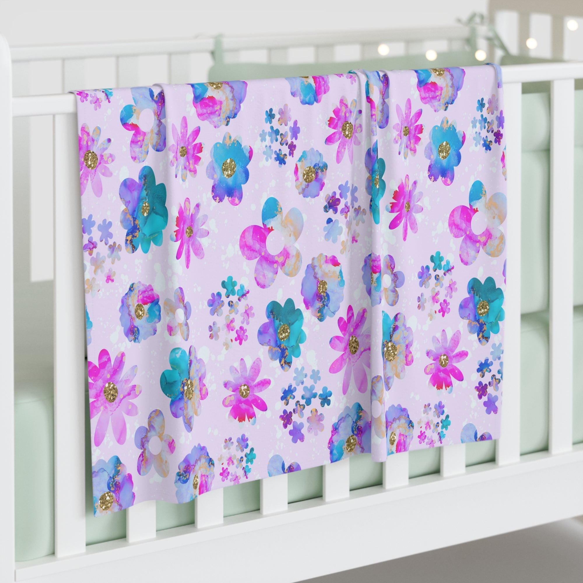 Laura Flowers Baby Swaddle Blanket