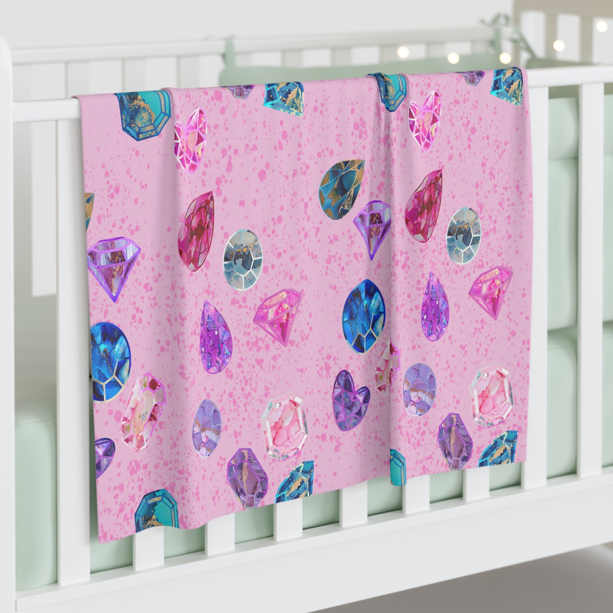 Pink Gems Baby Swaddle Blanket