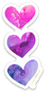 Hallie Triple Heart Sticker