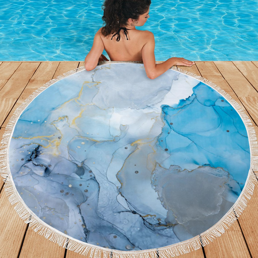 Home Decor Circular Beach Towel - Wendy - Glitter Enthusiast