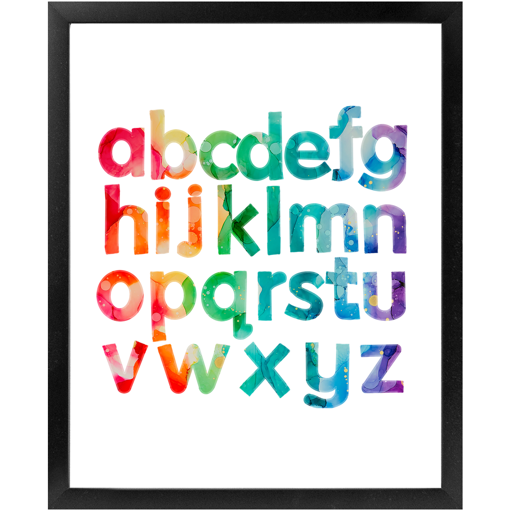 Framed Print - Rainbow ABC - Glitter Enthusiast