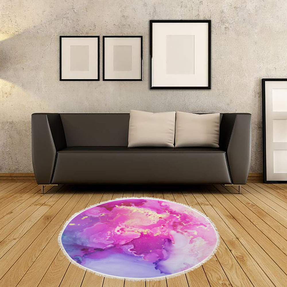 Home Decor Circular Beach Towel - Hallie - Glitter Enthusiast