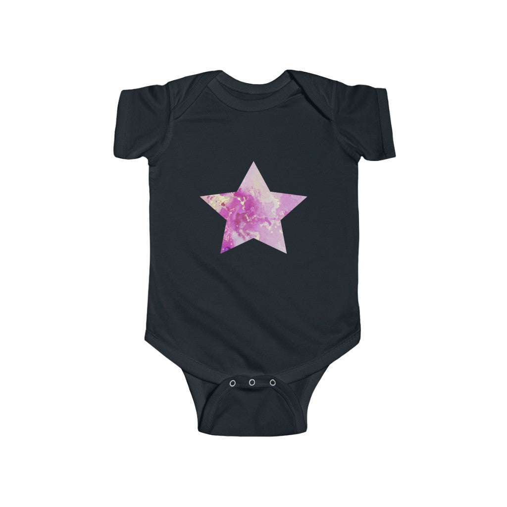 Infant Fine Jersey Bodysuit - Hallie Star Pink