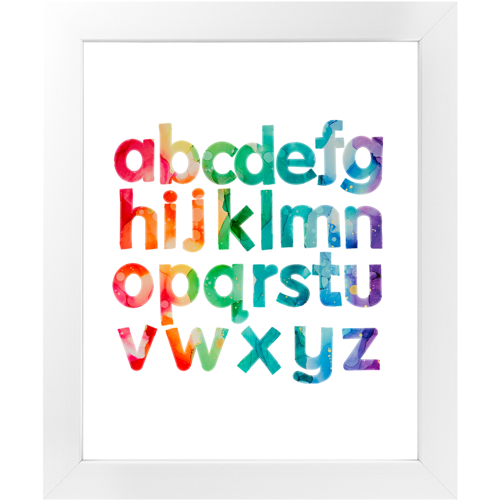 Framed Print - Rainbow ABC - Glitter Enthusiast