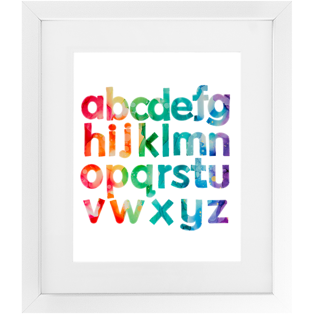 Framed Print - Rainbow ABC - Glitter Enthusiast