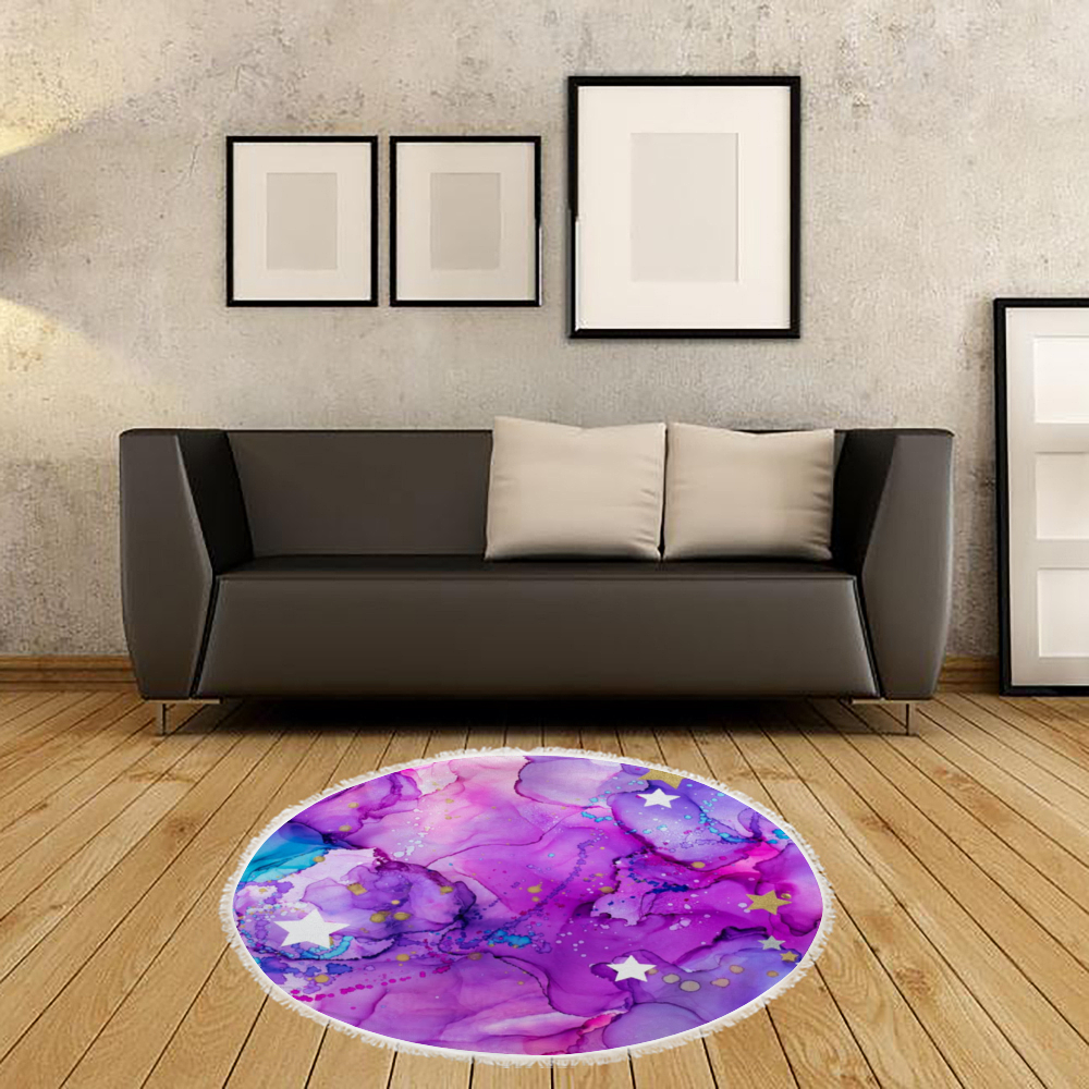 Home Decor Circular Beach Towel - Emma - Glitter Enthusiast