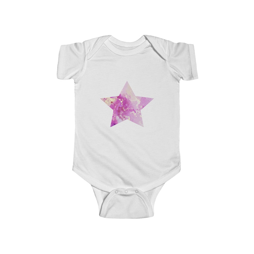 Infant Fine Jersey Bodysuit - Hallie Star Pink