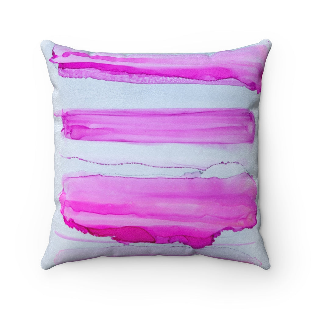 Home Decor Faux Suede Square Pillow - Meredith - Glitter Enthusiast