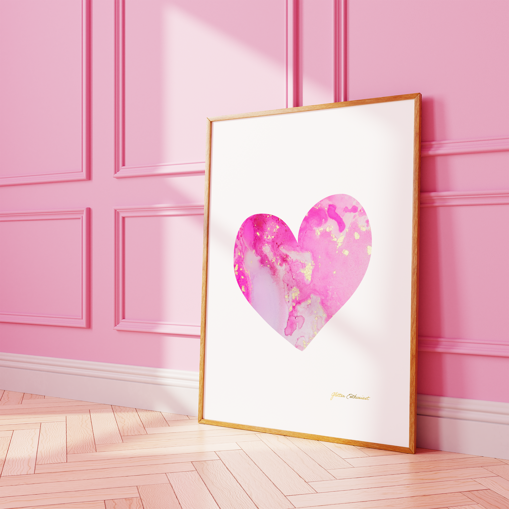 Hallie Heart Triptych - Glitter Enthusiast Hallie Heart Triptych - Glitter Enthusiast