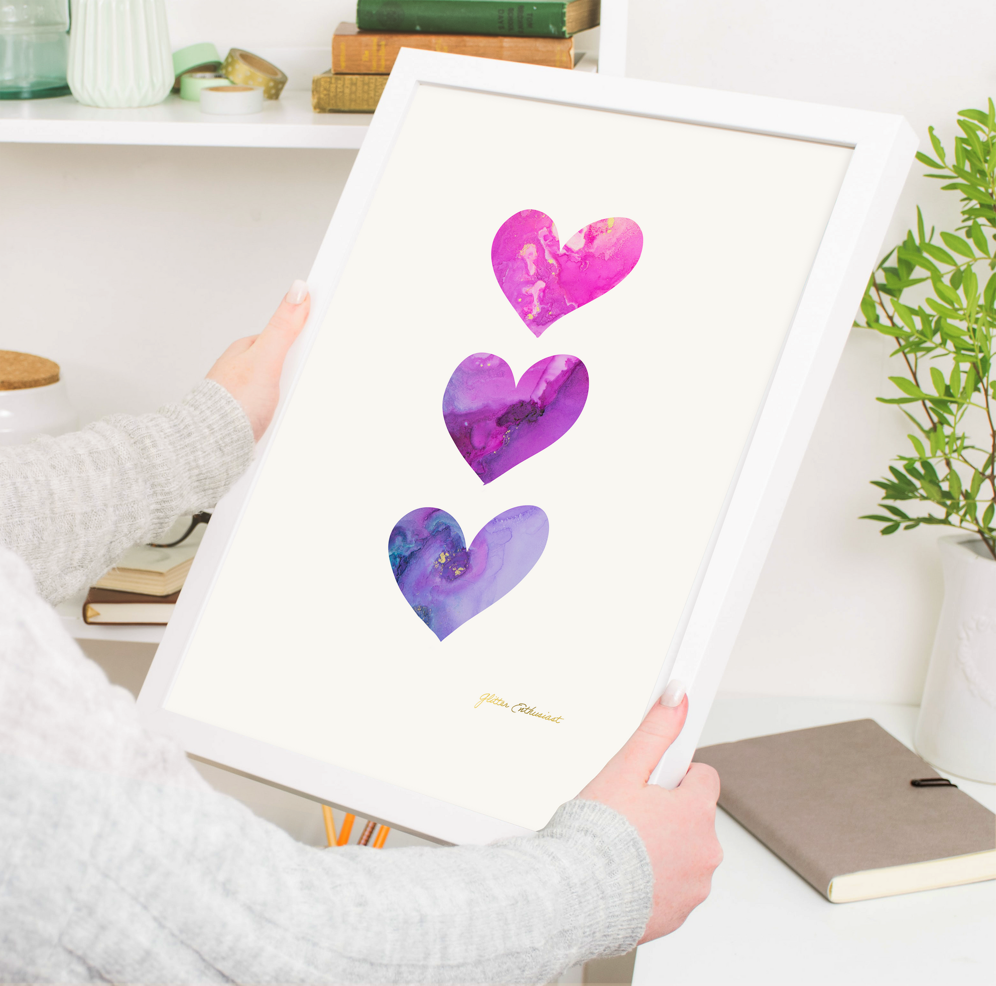 Hallie Triple Heart Print