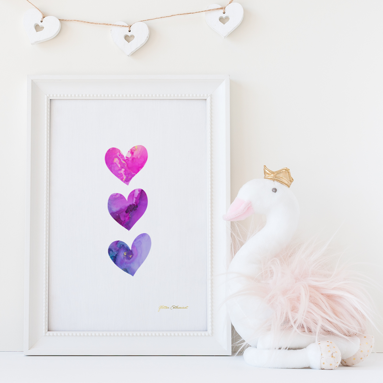 Hallie Triple Heart Print