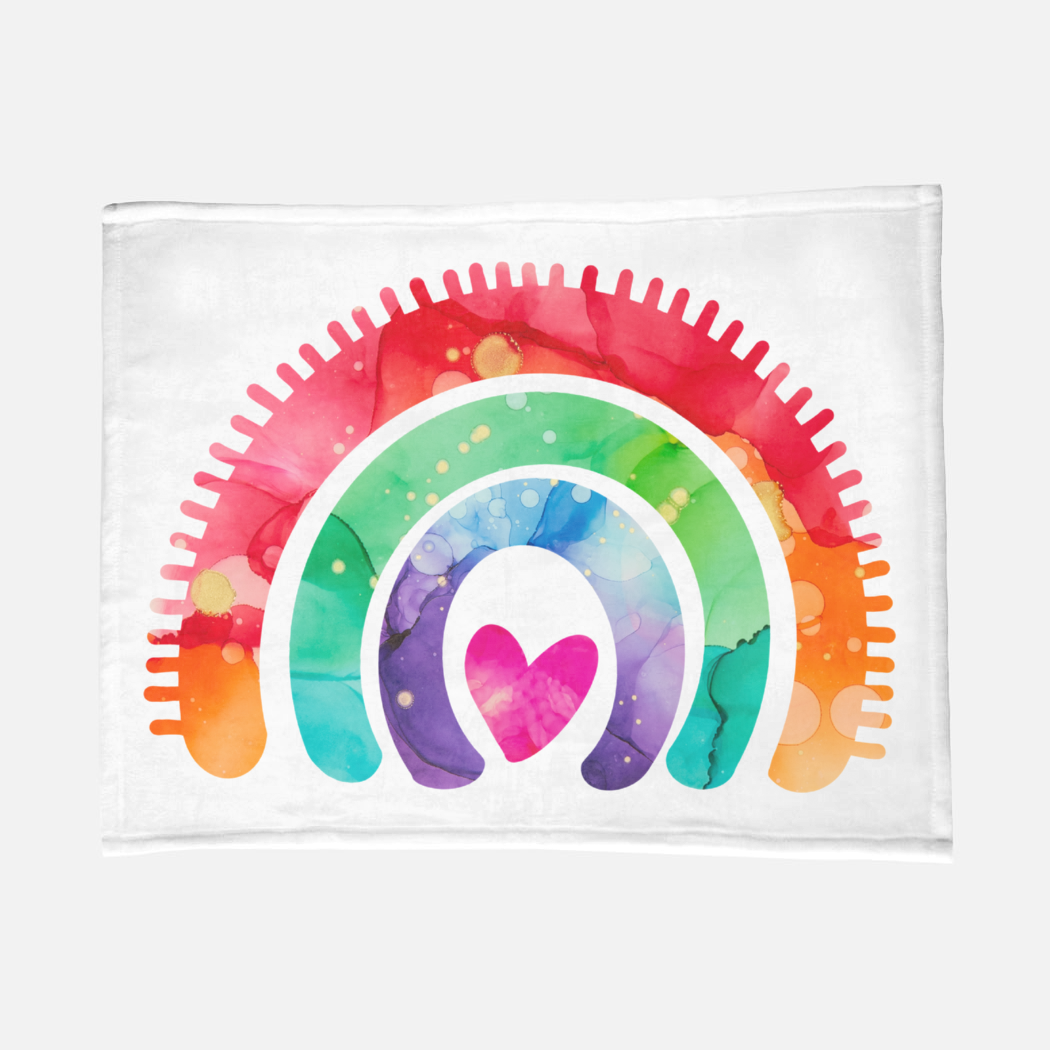Baby Minky Blanket - Rainbow - Glitter Enthusiast