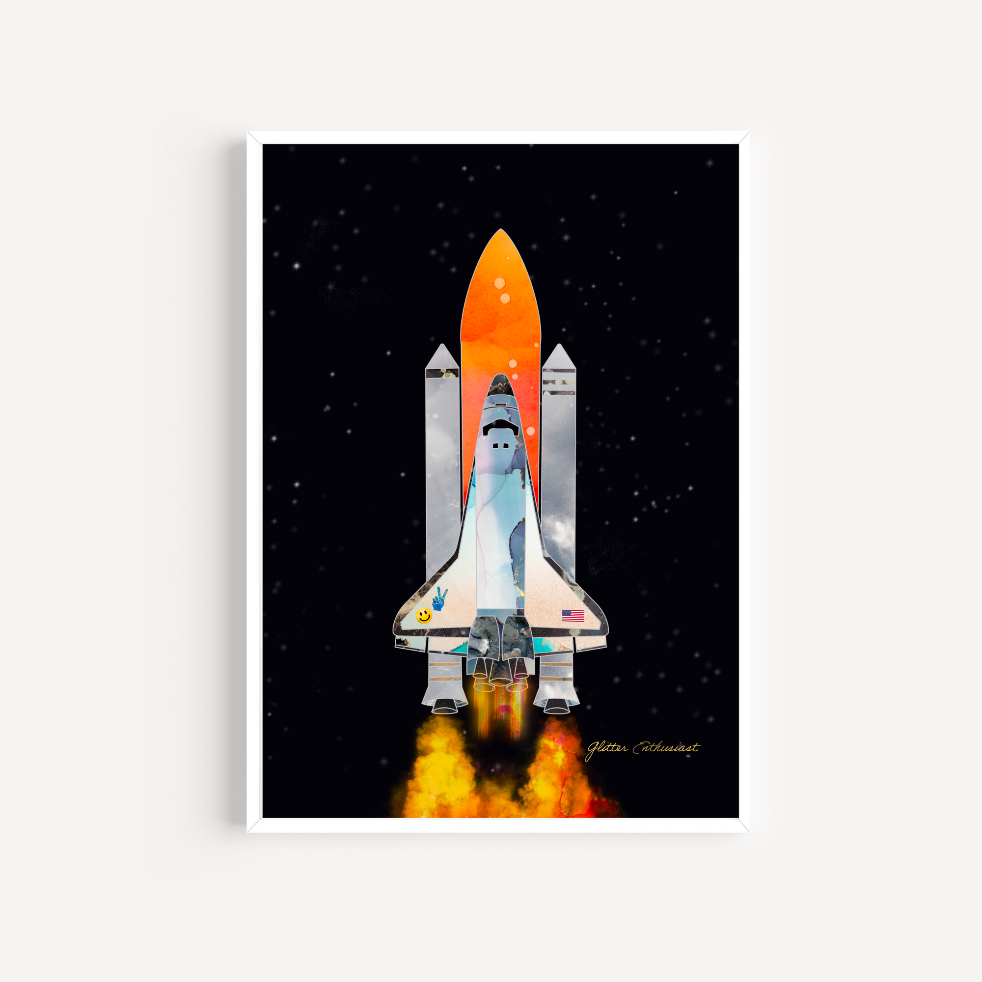 Personal Rocketship Real Nasa Rocket Ship With Glitter