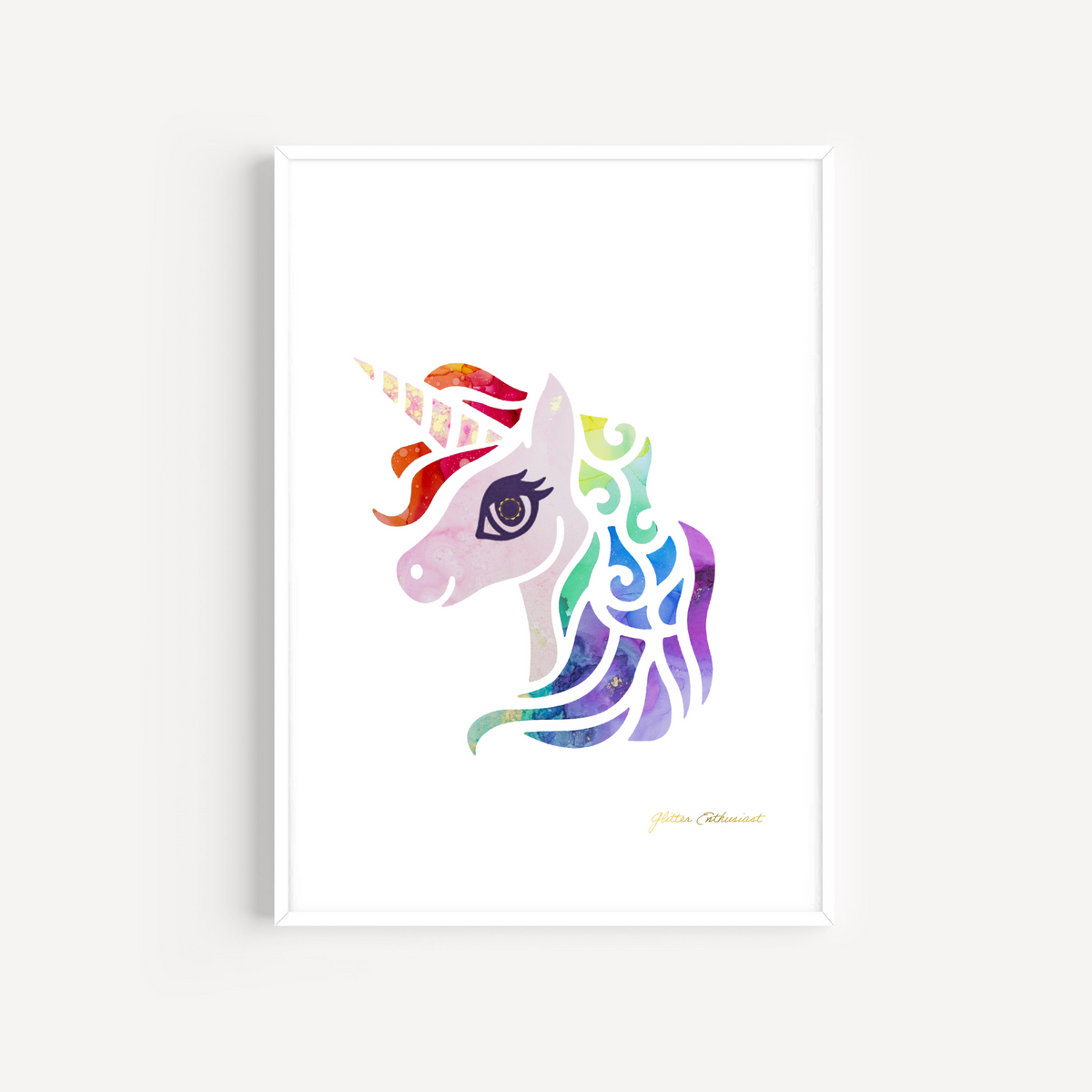 Rainbow Penelope Unicorn Print