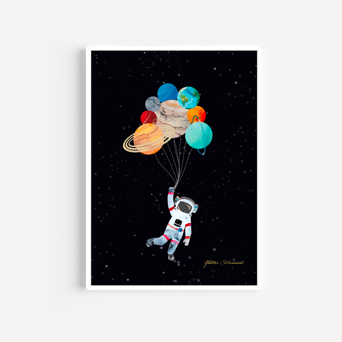 Planet Balloons Print