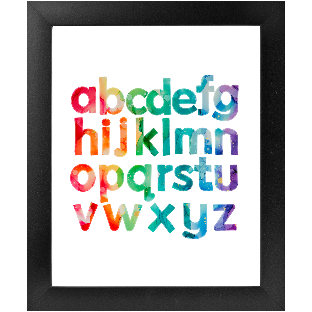 Framed Print - Rainbow ABC - Glitter Enthusiast