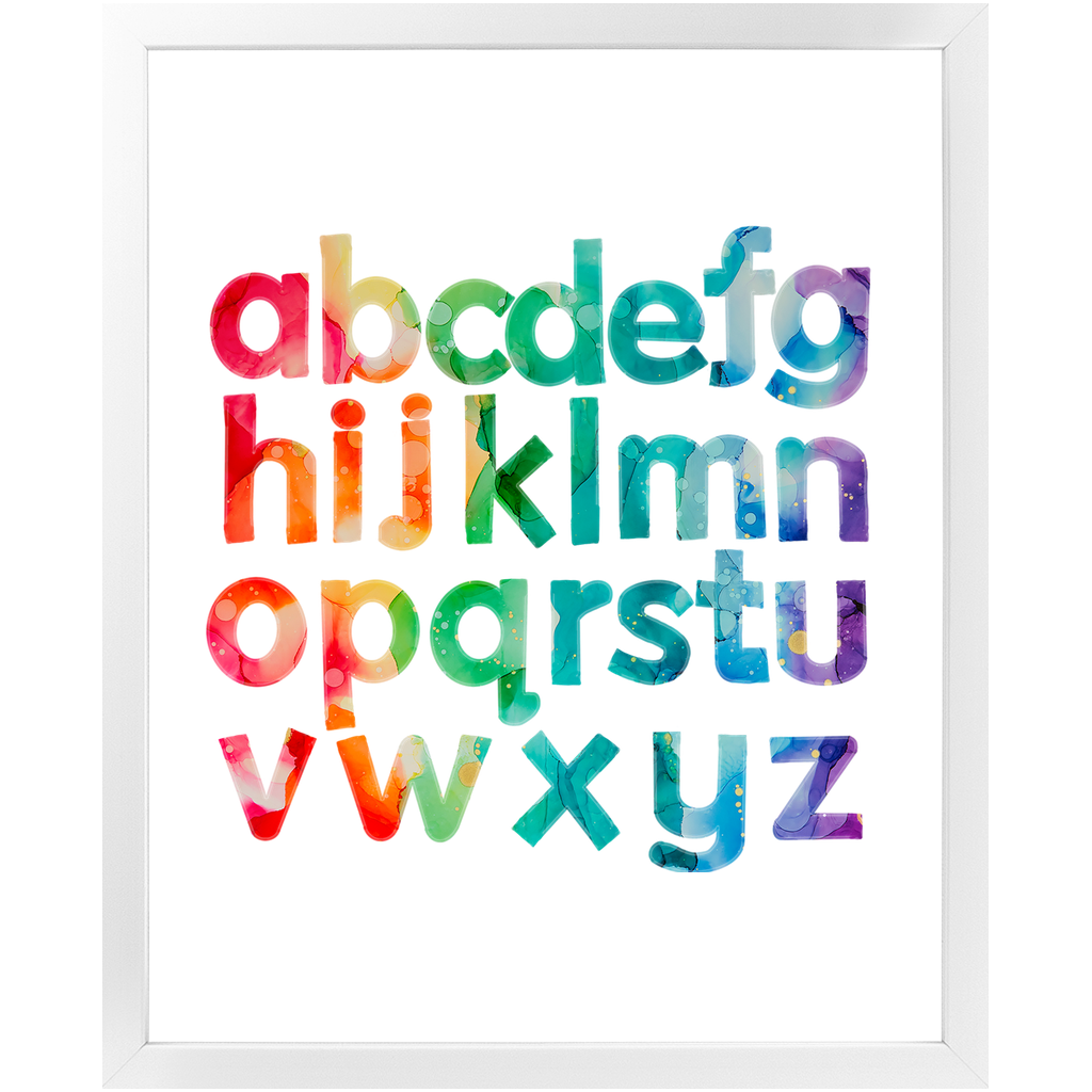 Framed Print - Rainbow ABC - Glitter Enthusiast
