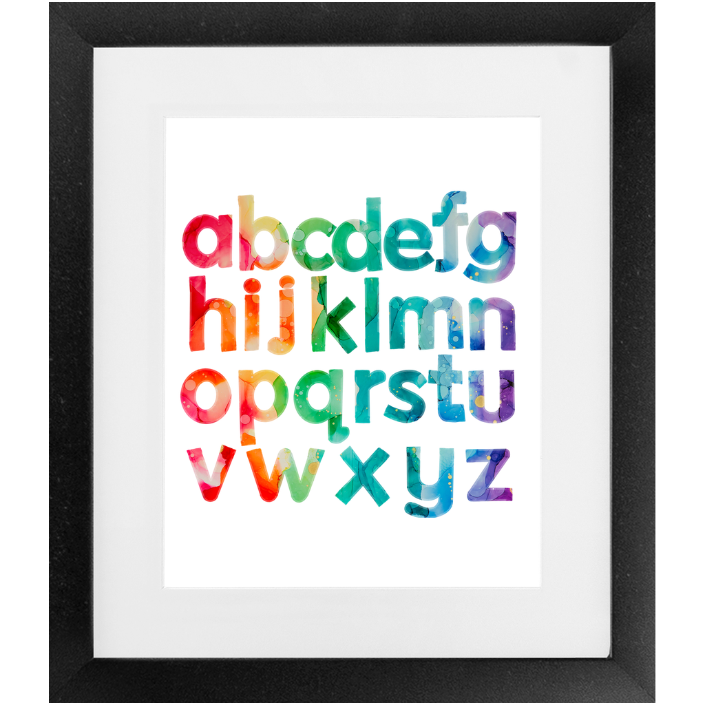 Framed Print - Rainbow ABC - Glitter Enthusiast