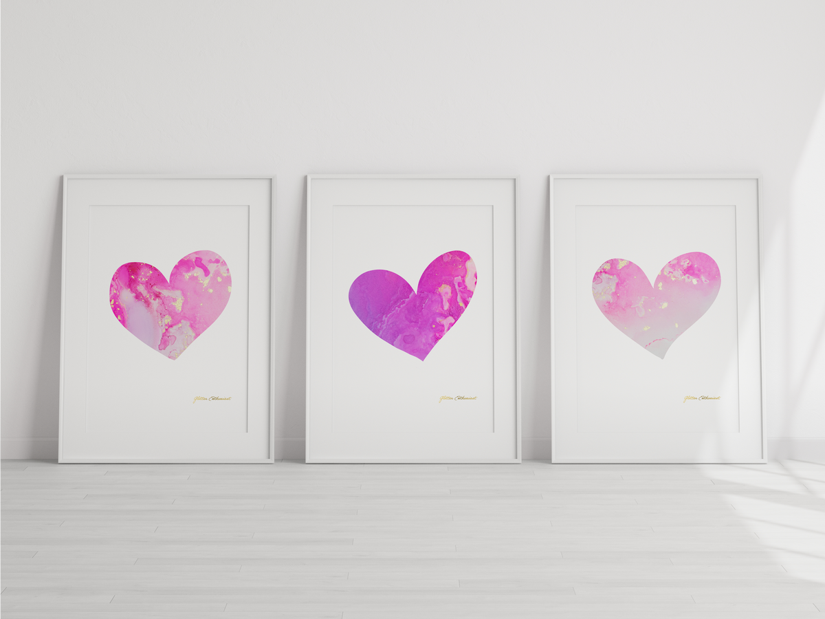 Hallie Heart Triptych