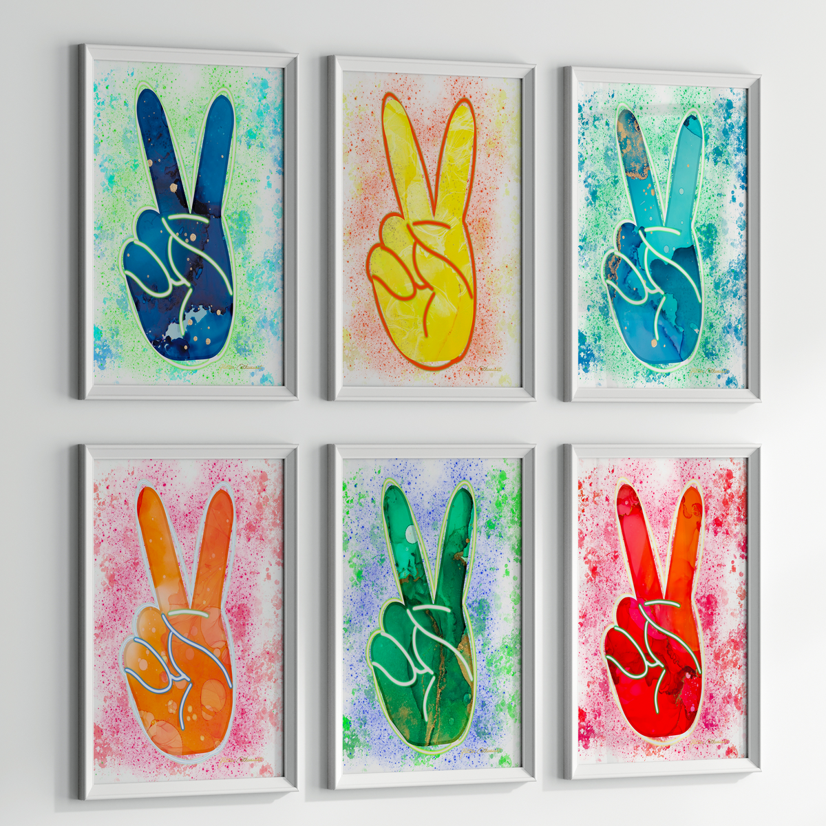 Set of 6 Peace Outs