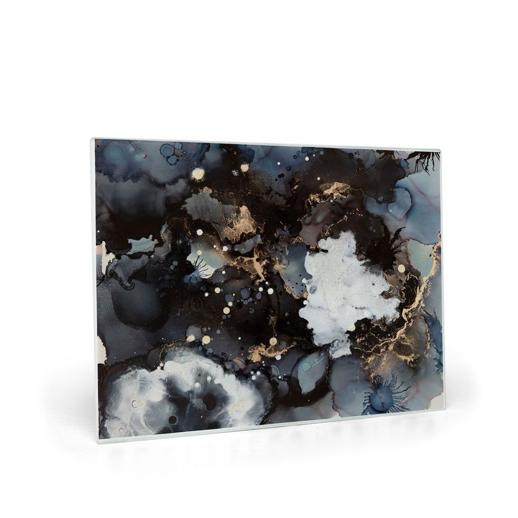 Home Decor Glass Cutting Board - Ginger Print - Glitter Enthusiast