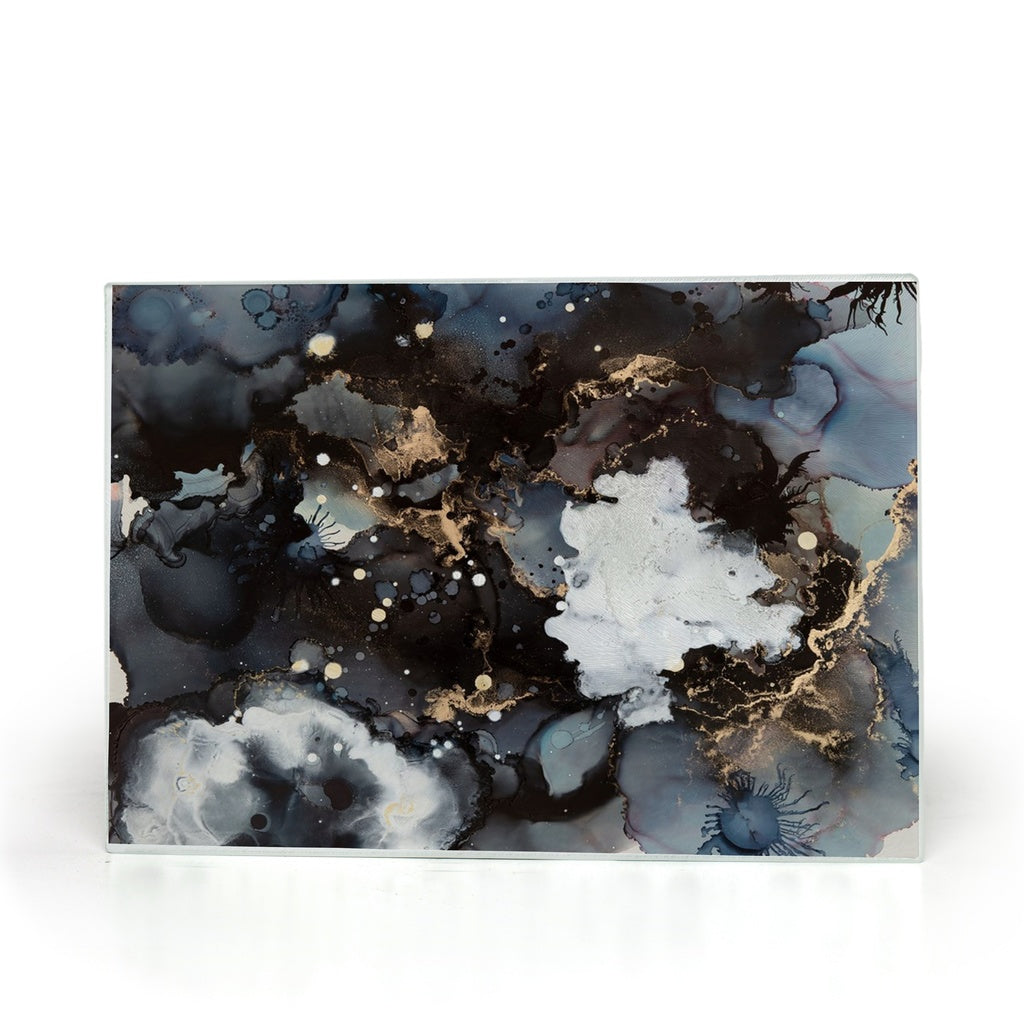 Home Decor Glass Cutting Board - Ginger Print - Glitter Enthusiast